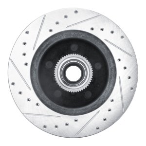 Chevrolet Astro Brake Rotor (1) - Front Right - R1 Concepts - Drilled & Slotted - Silver - `90-`02